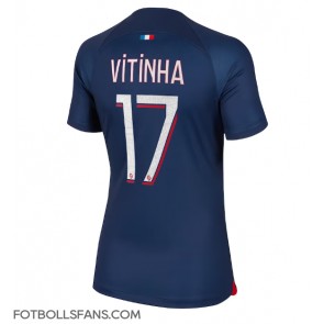 Paris Saint-Germain Vitinha Ferreira #17 Replika Hemmatröja Damer 2023-24 Kortärmad